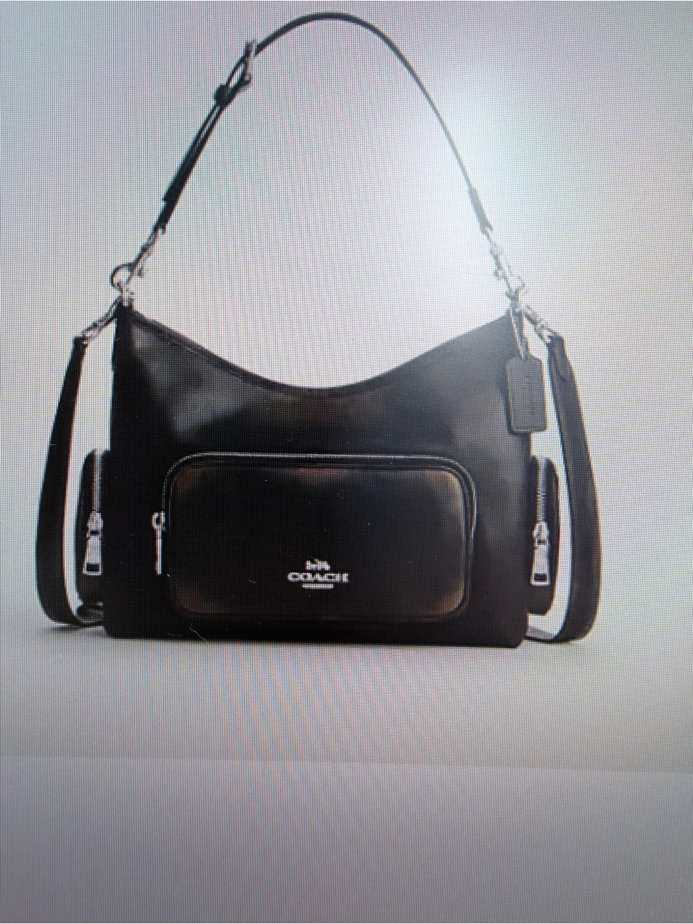 Coach Laurel Loved  Leather Shoulder Bag with Front Pocket and Dual Straps